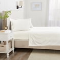thumbnail image 2 of Great Bay Home Striped Microfiber Wrinkle Resistant Sheet Set (Queen, Laurel Green), 2 of 2