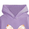 thumbnail image 4 of Eltusu Girls Cotton Outfit Sets, Graphic Fare Leg Long Sleeve Hoodies&Jeans Sets Purple Size 2-8 T, 4 of 7