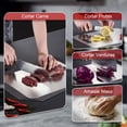 thumbnail image 4 of GALASALA Tablas para Picar Cocina, 3PCS Tabla para Picar de Doble Cara, Tabla de Acero Inoxidable 304 para Picar Cocina, Cutting Board Id&oacute;nea para Cortar Carne, Frutas, Con Tapete Antidesli, 4 of 7