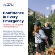 Adventure Medical Kits QuikClot Advanced Clotting Gauze - Stops Bleeding Up to 5x Faster Than Standard Gauze - Kaolin Hemostatic Dressing - For First Aid Kits & Survival Gear - 3 x 24 (2 Strips)