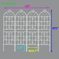 thumbnail image 6 of Olurrisa 4 Pack Metal Garden Trellis 71" x 19.7"Rustproof Trellis for Climbing Plants Outdoor Flower Support Cream White, 6 of 6