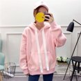 thumbnail image 4 of Vedolay Sweatshirt for Women Hoodies for Women Oversized Long Sleeve Shirts Pullover Crewneck Sweatshirts Casual Tops,Pink S, 4 of 5