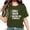 Army Green, variant on White XXL WIZUTIZ Corset Tops for Women up to 50% Off Retro Holiday Beach Tunics Shirts Short Sleeve Casual Solid T-shirt Cotton Blend Round Neck Basic Tops Loose Fit Fluffy Tshirts Lightweight Ladie