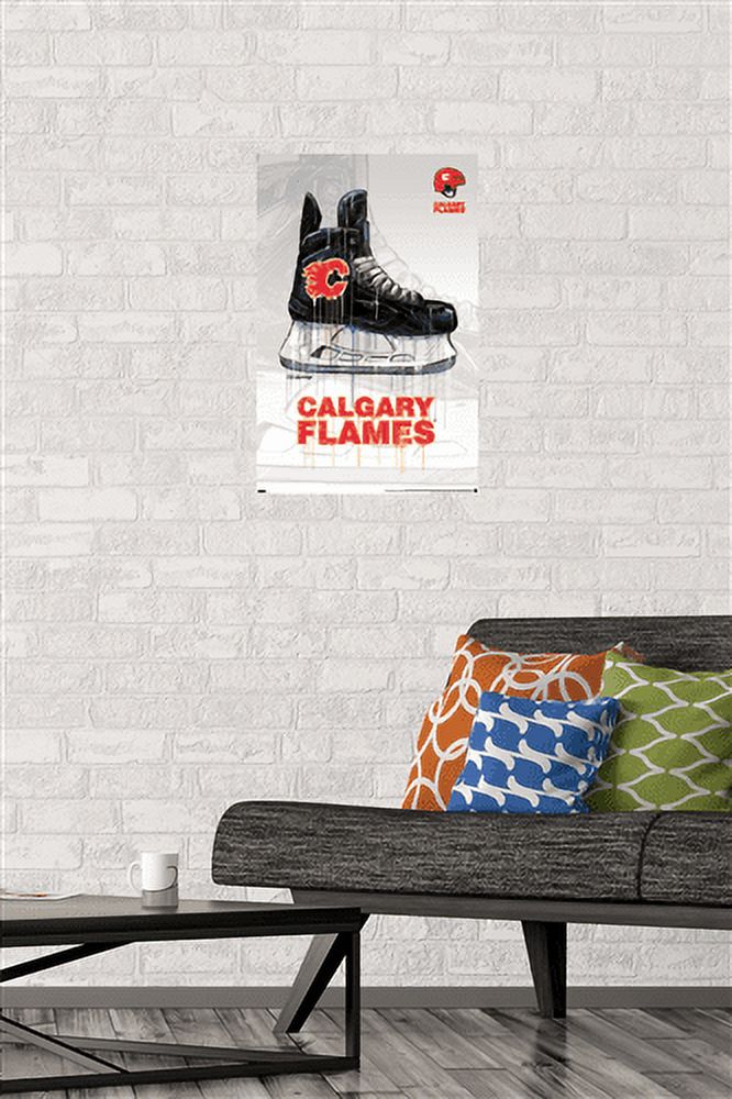 NHL Calgary Flames - Drip Skate 21 Wall Poster, 14.725" x 22.375"