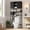 黑色小浮雕, variant on Space-Saving Over-The-Toilet Storage Cabinet with 2 Doors and Toilet Paper Holder – Freestanding Water-Resistant Bathroom Organizer, Rustic Black, for Bathroom Décor, Huoshaoyun Color