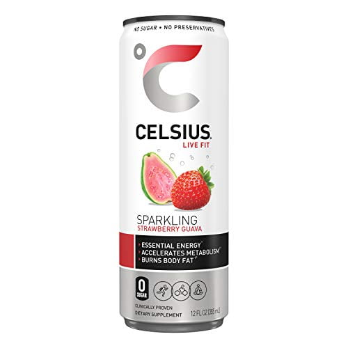 Celsius, Sparkling Strawberry Guava, 12 (12 fl oz) Cans