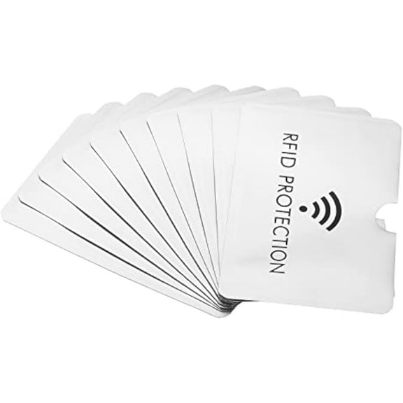 Hongan RFID Blocking Sleeves, Aluminum Identity Theft Prevention Credit Cards Secure Protector Holder Sleeves for NFC Purse, 20 Pcs White