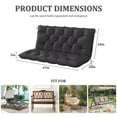 thumbnail image 2 of Kimunuk Outdoor Porch Swing Cushion, 47" X 40" X 5" Waterproof Bench Chair Replacement Cushion with 6 Ties for Patio, Grey, 2 of 7