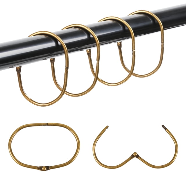 Ganchos para cortinas de ducha Mafegu Roman Rings, 30 unidades, de metal ovalado