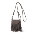thumbnail image 1 of Fringe Design Messenger Bag with Adjustable Strap Everyday Shoulder Bag Trendy Leather Shoulder Bag Tassel Solid Color Versatile, 1 of 5