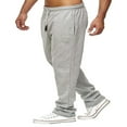 thumbnail image 2 of JUNWELL AvoDovA Men´s Casual Pants Drawstring Elastic Waist Pants Sport Solid Color Warm Fleece With Pockets, 2 of 3