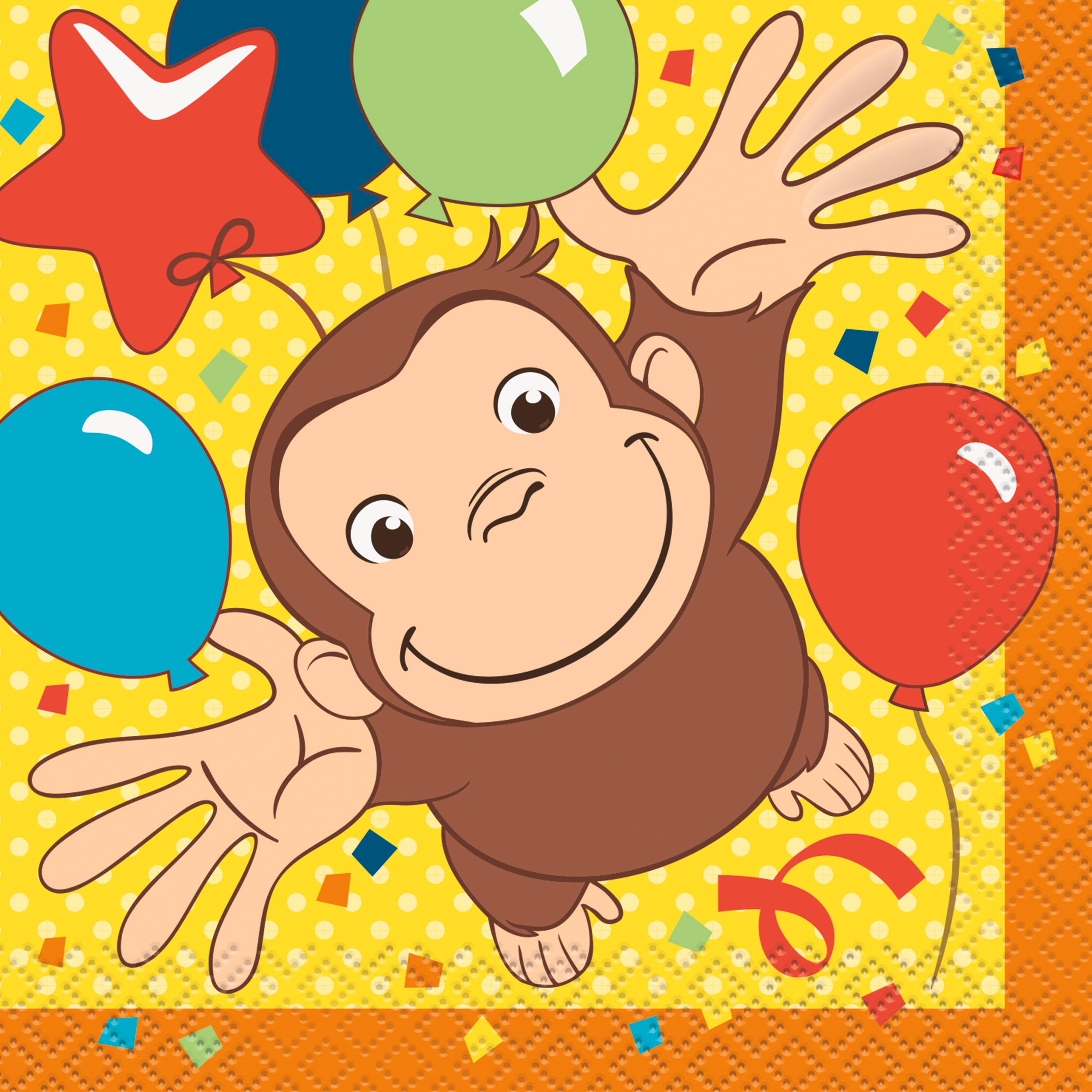 Curious George Beverage Napkins (16 Count)