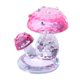 thumbnail image 1 of Estatua de hongo de cristal de imitación con diamantes de imitación de la mesa de escultura transparente decoración del hogar para la mesa de café de Rosa, 1 of 8