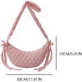 thumbnail image 6 of CoCoMangos Puffer Quilted Crossbody Bag Crescent Shoulder Bag for Women Puffy Hobo Bag Quilted Bags Crescent Purse, 6 of 6