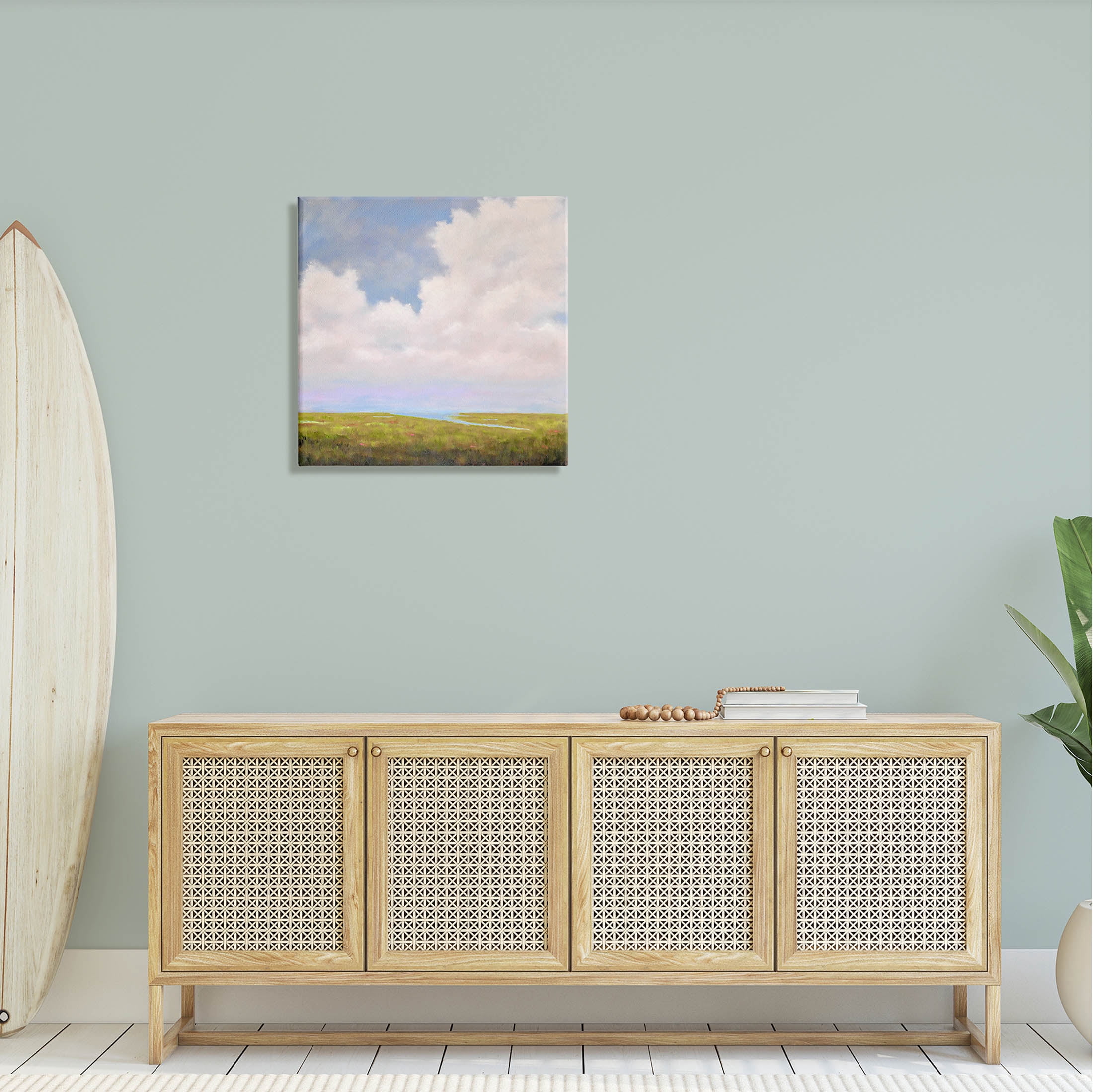 Stupell Industries Cloudy Countryside Bay Inlet Stream Painting Gallery Wrapped Canvas Print Wall Art, Design by Catherine Andersen