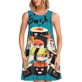 thumbnail image 1 of Fotbe I Love Sushi Vestido de Verano sin Mangas para Mujer – Vestido Midi Línea A, Estilo Camiseta Floral, Vestido Playero Casual y Fluido, 1 of 7