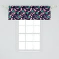 thumbnail image 2 of Ambesonne Summer Window Valance, Abstract Colored Leaves Art, 54" X 18", Seafoam Quartz and Pink, 2 of 3
