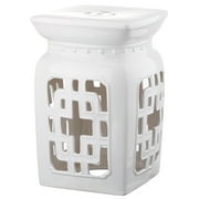 Safavieh Beijing Filigree Indoor/Outdoor Garden Stool, Antique White
