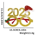 thumbnail image 1 of Adornos navideños, vasos navideños para niños, adornos navideños 2024, Papá Noel, marcos de gafas con astas de muñeco de nieve, 1 of 5