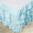 thumbnail image 2 of Elegant Comfort Leila Collection Multi-Ruffle Bed Skirt, 1500 Thread Count, Easy Fit Dust Ruffle, 15 inch Drop, Wrinkle and Stain Resistant, MultiRuffle, Queen, Baby Blue, 2 of 5