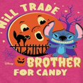 thumbnail image 3 of Lilo & Stitch - Will Trade Brother For Candy - Toddler And Youth Girls Short Sleeve Graphic T-Shirt, 3 of 5