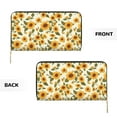 thumbnail image 3 of Leather Thin Slim Wallets for Women Men - Classical Cute Sunflower Clutch Card Wallet for Women Men with Zipper, 3 of 7