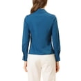 thumbnail image 3 of INSPIRE CHIC Women's Point Collar Long Sleeve Button Shirt, 3 of 5