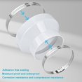 thumbnail image 3 of Lefu Duct Reducer PVC Duct Adapter with Hose Clamp Adaptive Vent System (8 to 6 Inch), 3 of 8