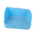 thumbnail image 4 of Rabbit Litter Box Cage Corner Toilet Sturdy Grid Design for Small Animals Bunny Guinea Pig Rats, 4 of 9
