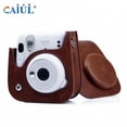 thumbnail image 2 of Riwcyla Polaroid mini1198 surface PU Brun Sac Rétro Numérique Housse de Protection Sac de Rangement pour Photographie Brun, 2 of 5