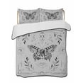 thumbnail image 2 of Quilts Full Size, Grey Butterfly Soft Comforter Bedding Set for Bed, Vintage Boho Spring Floral Botancial Lightweight Quilted Bedspread with Pillow Cover(2 Pieces) for All Season, 78x90 Inch, 2 of 6