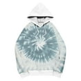 thumbnail image 6 of CFLVAEK Women's Tie Dye Hoodies Oversized Long Sleeve Hooded Sweatshirts Oversized Drawstring Hoodie Fall Fashion 2025 Outfits Gray XL, 6 of 6
