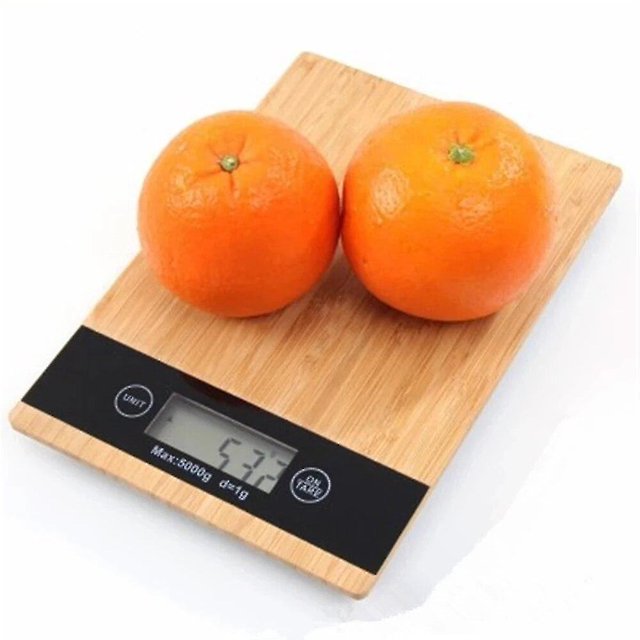 Báscula de cocina de madera Báscula de alimentos de madera ambiental Báscula de café para el hogar Báscula electrónica LED