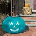 thumbnail image 2 of Teal Pumpkin Giant 35" Pumpkin Inflatable - XL Blow Up Indoor/Outdoor Jack O' Lantern Decor - Official Teal Pumpkin Project Gear - Outdoor Decoration, 2 of 3