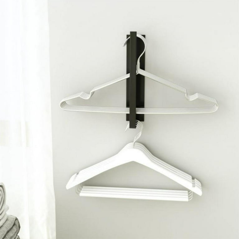 Extra Wide Coat Hangers Adult Clothes 49cm Strong Black Plastic