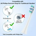 Replacement Toothbrush Heads Compatible with Philips Sonicare Soft