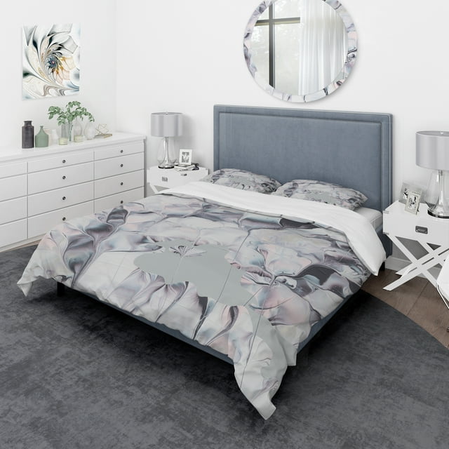 Designart 'Light and Shadow III' Geometric Bedding Set - Duvet Cover & Shams
