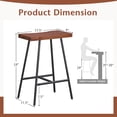 thumbnail image 3 of Gymax Tabouret de Bar à Siège Selle, Ensemble de 4 Tabourets de Comptoir avec Surface de Siège Incurvée, 3 of 10
