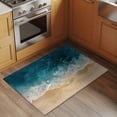 thumbnail image 2 of 2x3 Ft Entryway Area Rug, Teal Coastal Kitchen Rug Runner Washable Floor Mat, Summer Beach Nautical Saeside Non Slip Indoor Door Mat Throw Carpet for Bathroom Living Room Bedroom, 2 of 8
