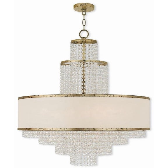 Traditional Eight Light Chandelier-Winter Gold Finish Bailey Street Home 218-Bel-1875359
