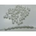 thumbnail image 3 of EOEMY 200 White Plastic Faux Pearl Teardrop Beads 6X10mm Imitation Pearl, 3 of 6