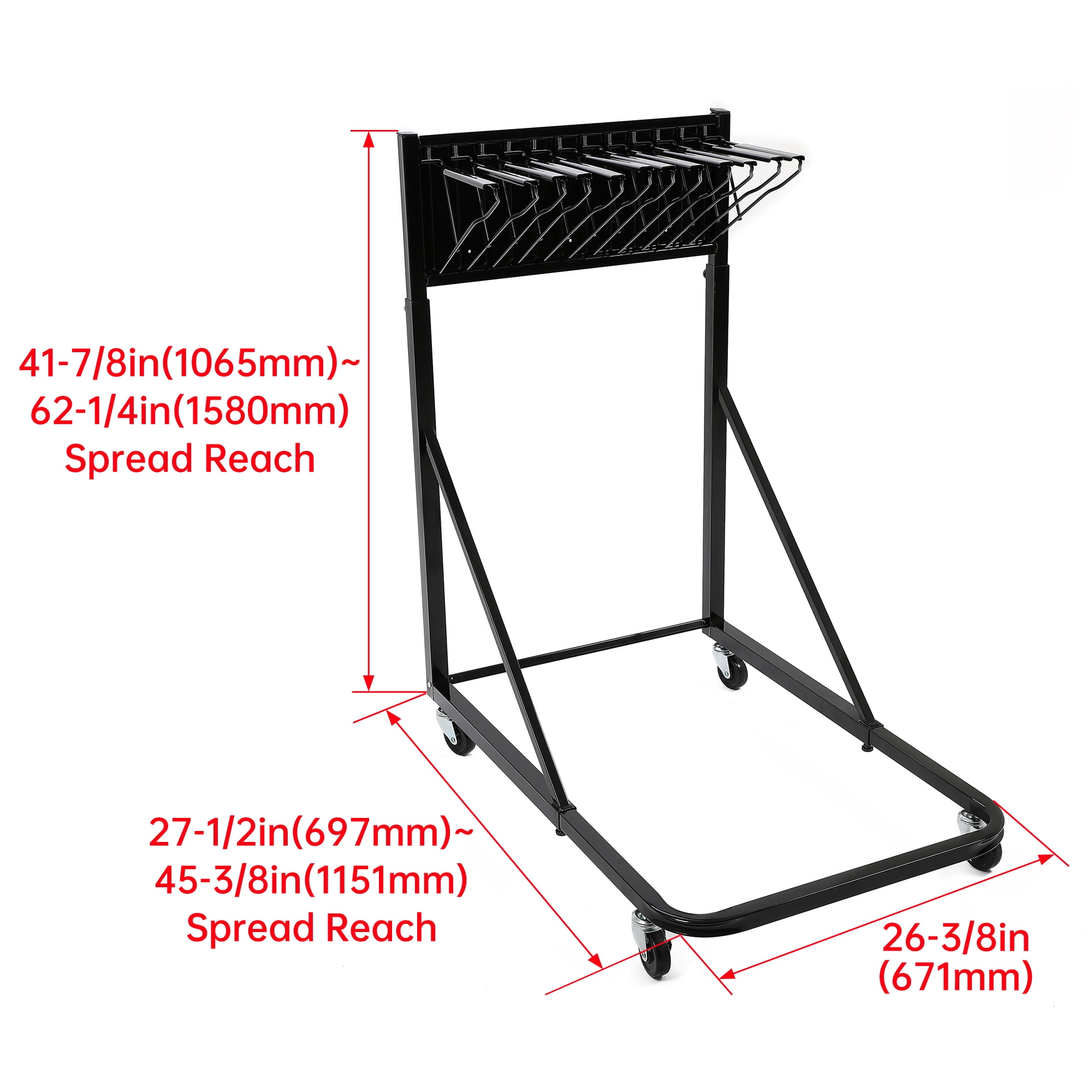 Kojem Mobile Blueprint Storage Rack, adjustable Vertical Poster Display Rack & Plans Holder, File Organizer Stand Storage for Home Office，with 12 Pivot Brackets（Black）