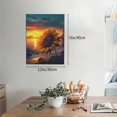 thumbnail image 2 of Susaid Sunset Coast Sunflower Pattern Vertical Canvas Wall Decor 12x16in - Waterproof with Wood Frame & Damage-Free Hanging Kit, 2 of 8