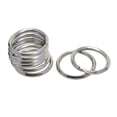 thumbnail image 3 of yuksok 6x10 Pieces Stainless Steel Double Split Key s Keychain DIY Findings, 3 of 8