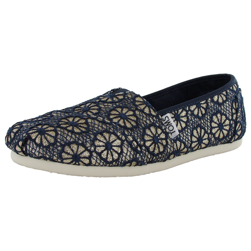 navy crochet toms