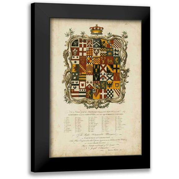 Edmondson 11x14 Black Modern Framed Museum Art Print Titled - Edmondson Heraldry I