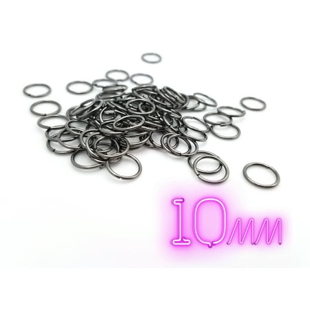 - 80 PCS - 10MM Jump Ring Jewelry Finding Black Gunmetal Connector C1595