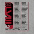 thumbnail image 5 of Men's Heather Gray San Francisco 49ers Super Bowl LVIII Team Members Roster T-Shirt, 5 of 5
