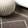 thumbnail image 4 of JONATHAN Y SANTA MONICA 2 x 10 Runner Rug, Derya Tribal Diamond Trellis - Brown/Beige, SMB129B-210, 4 of 9