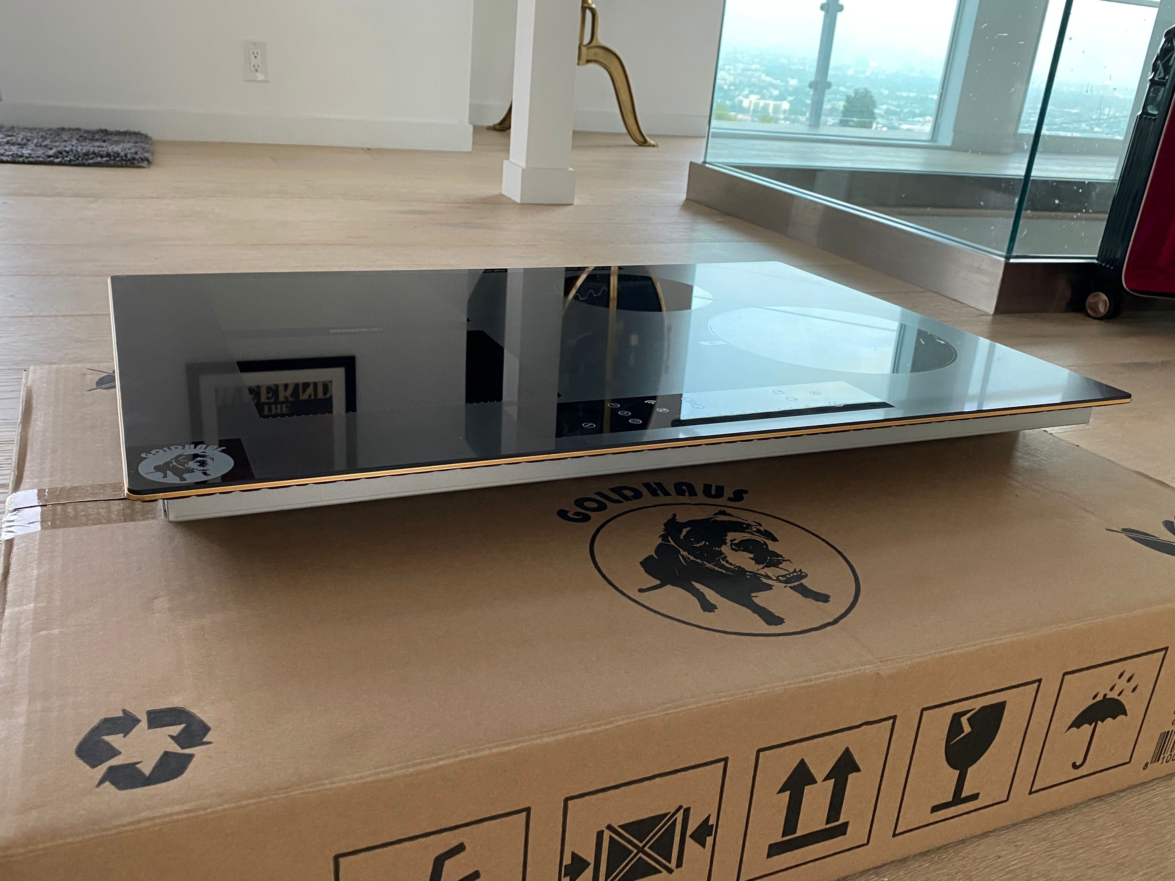 30 Inch Induction Cooktop, 4 Burners with 2500W Booster, Touch Slider Control, 99-Min Timer, WiFi Connectivity, Auto Shut-Off, Built-in Electric Hob, Black Ceramic Glass, 220-240V Hardwired